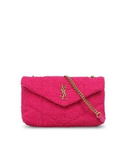 Saint Laurent Small Loulou Boucle Bag Magenta Pink 23Cm