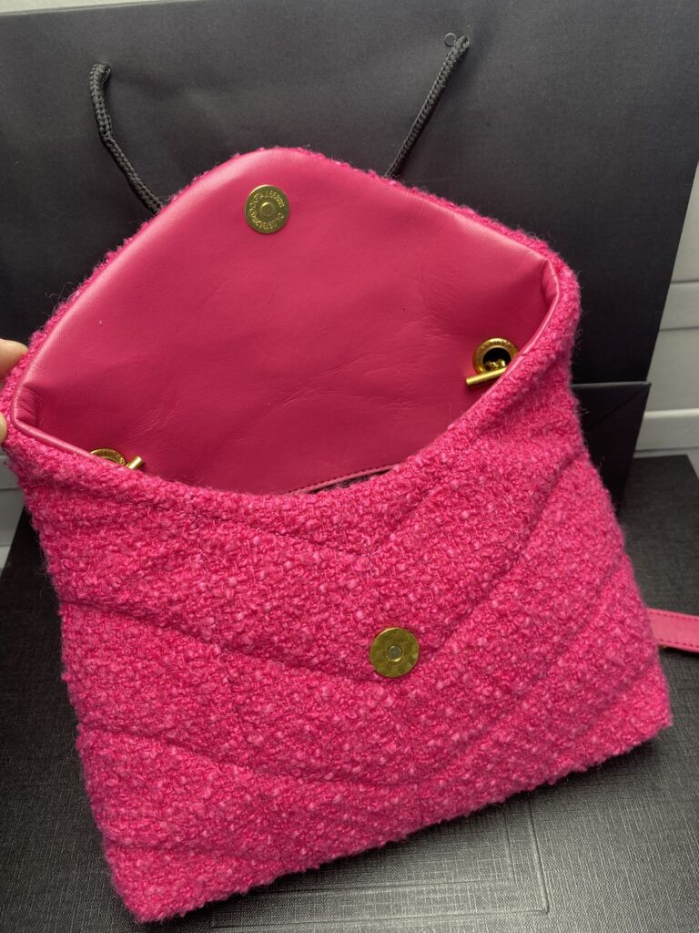 Saint Laurent Small Loulou Boucle Bag Magenta Pink 23Cm - Image 5