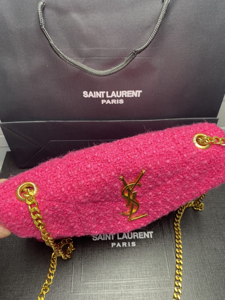 Saint Laurent Small Loulou Boucle Bag Magenta Pink 23Cm - Image 4