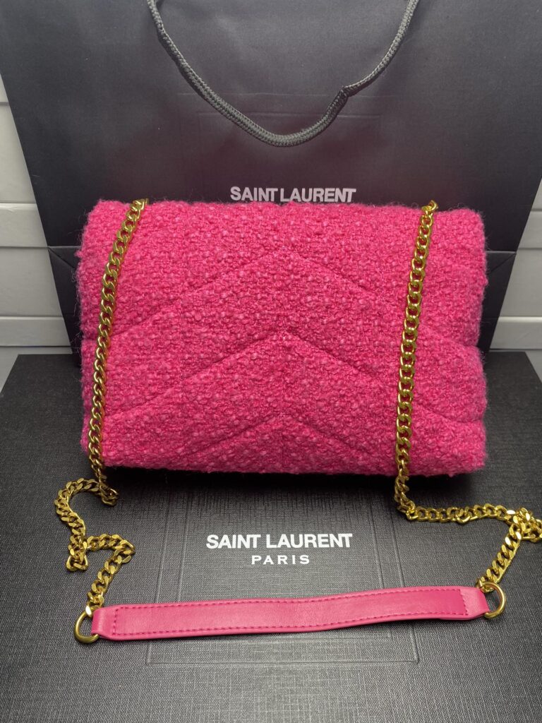 Saint Laurent Small Loulou Boucle Bag Magenta Pink 23Cm - Image 3