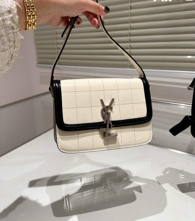 Saint Laurent Small Solferino Satchel White Black 18Cm - Image 2