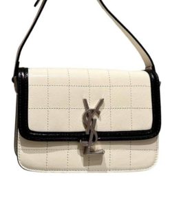 Saint Laurent Small Solferino Satchel White Black 18Cm