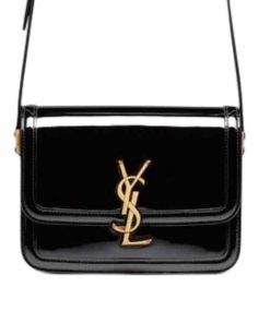 Saint Laurent Solferino Small Satchel In Lacquered Patent Leather 634306Bmiiw1000