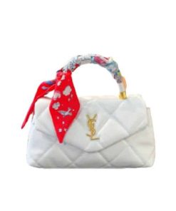 Saint Laurent Top Handle Chain Bag White 25Cm