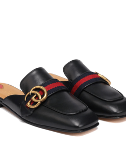Gucci Women'S Princetown Leather Slipper Black 629084 Cqxm0 1060