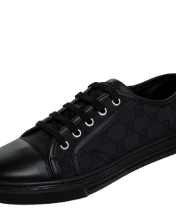 Gucci Women'S Leather Top Sneaker Black