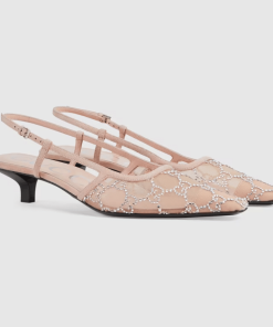 Gucci Women'S Slingback Pump Beige 674668 F13A0 9960