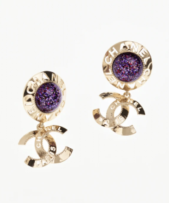 Chanel Purple Earrings