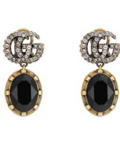 Gucci Gg Black Earrings