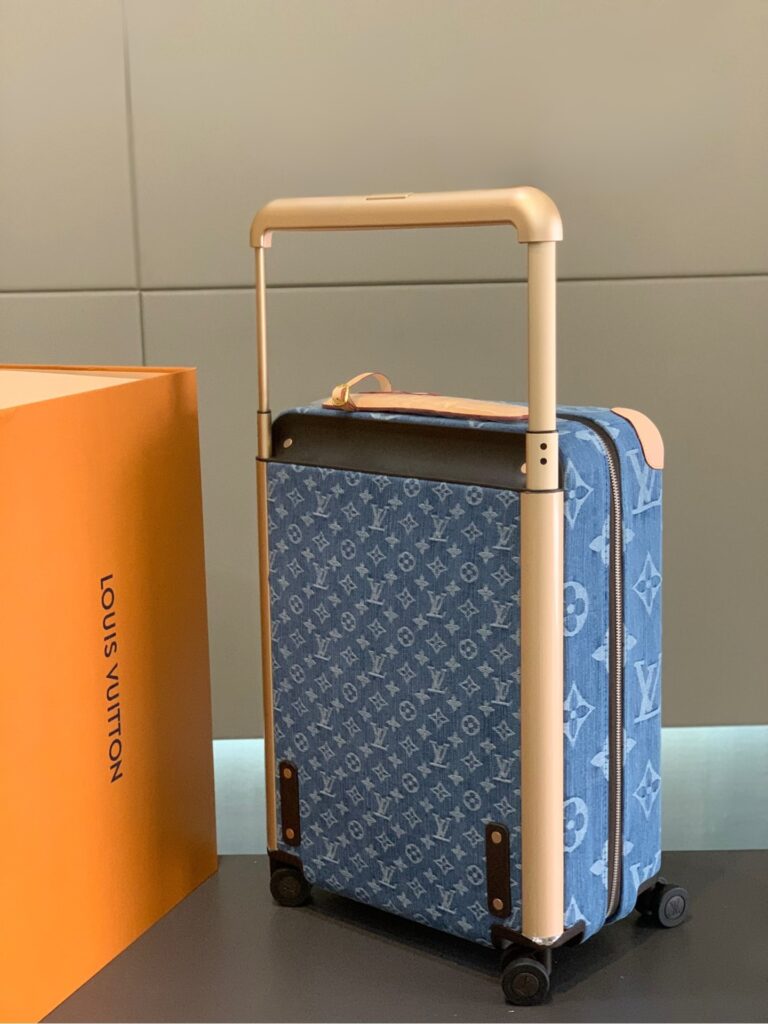 Louis Vuitton Horizon 55 Suitcase Monogram Cotton Canvas Denim Blue 55Cm M24314 - Image 3