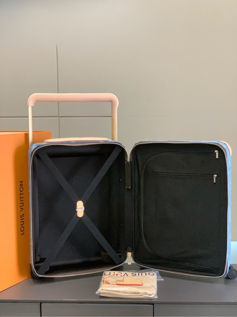 Louis Vuitton Horizon 55 Suitcase Monogram Cotton Canvas Denim Blue 55Cm M24314 - Image 8