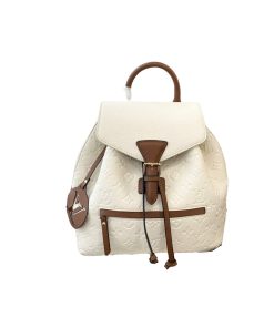 Louis Vuitton Montsouris Backpack Empreinte White And Brown 25Cm