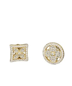 Louis Vuitton Idylle Blossom Stud Earrings Gold And Diamonds