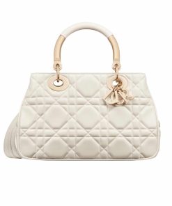 Dior Lady 95.22 Medium Handbag Latte 25Cm