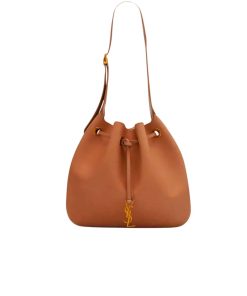 Saint Laurent Paris Vii Flat Hobo Bag In Smooth Leather Bag Orange 23Cm