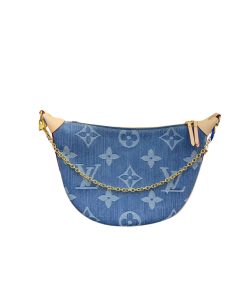 Louis Vuitton Loop Hobo Monogram Denim Bag Blue 35Cm