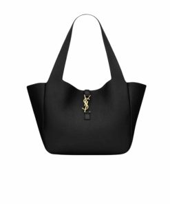 Saint Laurent Le 5 À 7 Bea In Grained Leather Black 50Cm 763435Aactp1000