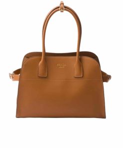 Prada Medium Leather Tote Bag Caramel 32Cm 1Bg517 2Cys F03Bh V Ooo