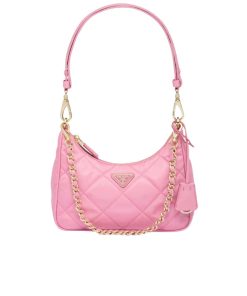 Prada Re Edition 1995 Chaîne Re Nylon Mini Bag Pink 22Cm