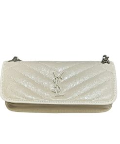 Saint Laurent Mini Matelasse Monogram Niki Bag White 26Cm