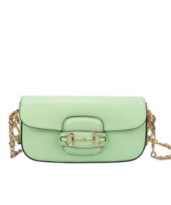 Gucci Horsebit 1955 Small Shoulder Bag Leather Mint Green 24Cm 735178 Aacpl 1941