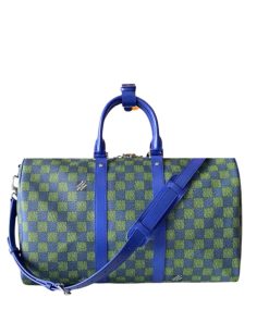 Louis Vuitton Keepall Bandoulière Blue Green 45Cm