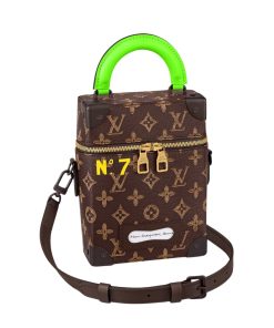 Louis Vuitton Vertical Box Trunk Bag Monogram Brown 13Cm M59664