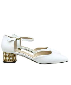 Dior Mary Jane Pumps With Metal Heel White