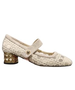 Dior Icon Pump Transparent Mesh With Cannage Motif In Beige