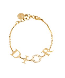 Dior Bracelet Gold Tone Crystal