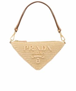 Prada Crochet And Leather Mini Bag Natural 18Cm 1Bc543 2A2T F0018 V Yuo