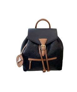 Louis Vuitton Montsouris Backpack Empreinte Black And Brown 25Cm