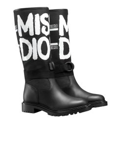 Dior D Major Boot With Miss Dior Print Black Kdi929Cmv S17X