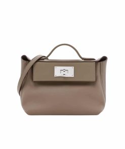Hermes Kelly 24/24 Etoupe Evercolor 21Cm