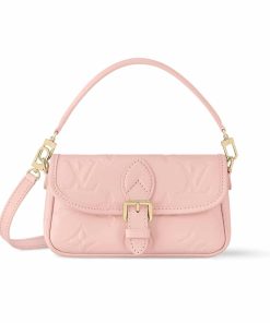 Louis Vuitton Nano Diane Bag Monogram Empreinte Pink Opale 20Cm M83566