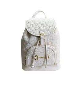 Gucci 1955 Horsebit Backpack Large All White 27Cm