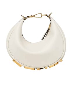 Fendi Fendigraphy Mini Leather Bag White 20Cm 8Bs081A5Dyf1Hel