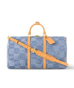 Louis Vuitton Keepall Bandoulière Denim Other Blue 45Cm N40739