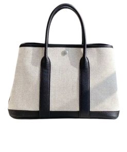 Hermes Garden Party 30 Handbag Canvas Black 30Cm