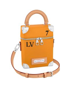 Louis Vuitton Vertical Box Trunk Bag Safran 13Cm M59666