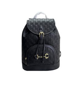 Gucci 1955 Horsebit Backpack Large All Black 27Cm