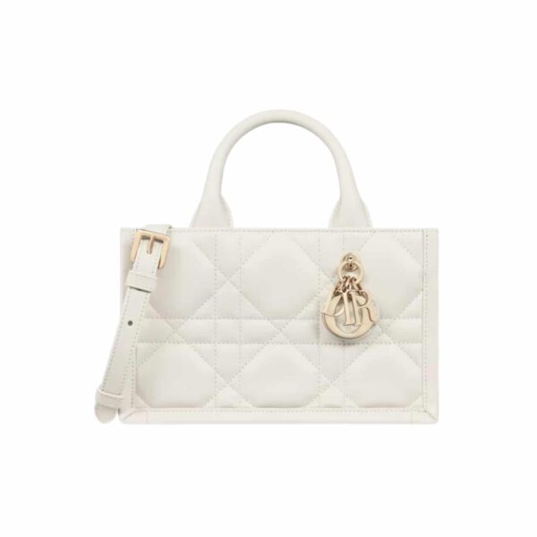 Dior Mini Dior Book Tote Macrocannage Calfskin Latte 21Cm S5573Owhp M030