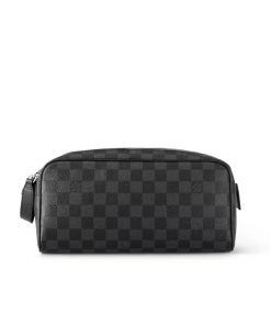 Louis Vuitton Dopp Kit Toilet Pouch Damier Graphite 27Cm N40127