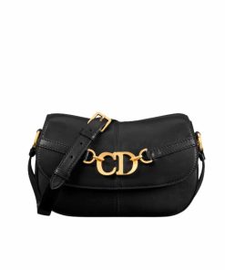 Dior Small Cd Besace Bag Calfskin Black 23Cm M9380Ubgq M900