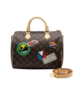 Louis Vuitton Speedy Bandouliere 30 My Lv World Tour Monogram Canvas 30Cm