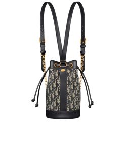 Dior Small Backpack Supple Maxicannage Blue Oblique Jacquard 15Cm M3350Utzq M928