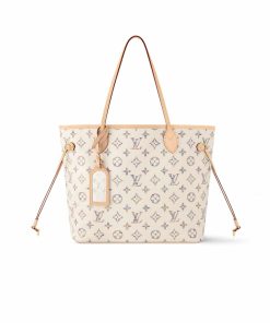 Louis Vuitton Neverfull Mm Monogram Jacquard Fabric Multicolor Beige 32Cm M24905