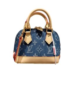 Louis Vuitton Alma Bb Monogram Canvas Bag Denim Blue 16Cm