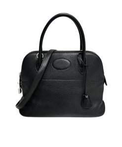 Hermes Bolide Taurillon Clemence Black 27Cm