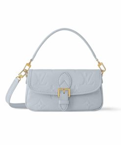 Louis Vuitton Nano Diane Monogram Empreinte Leather Blue Olympe 18Cm M83592